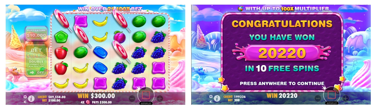 Jugador Agresivo Sweet Bonanza