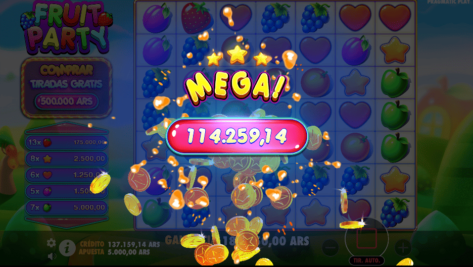 Fruit Party jackpot