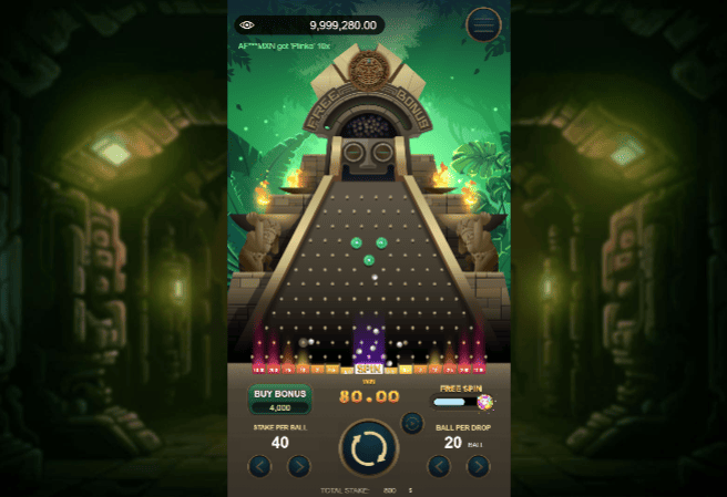 Cómo funciona Aztec Plinko
