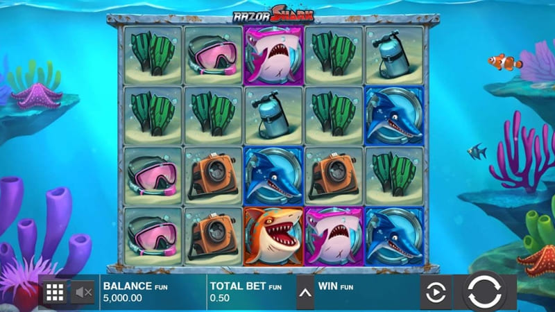 Tema submarino en Razor Shark de Push Gaming