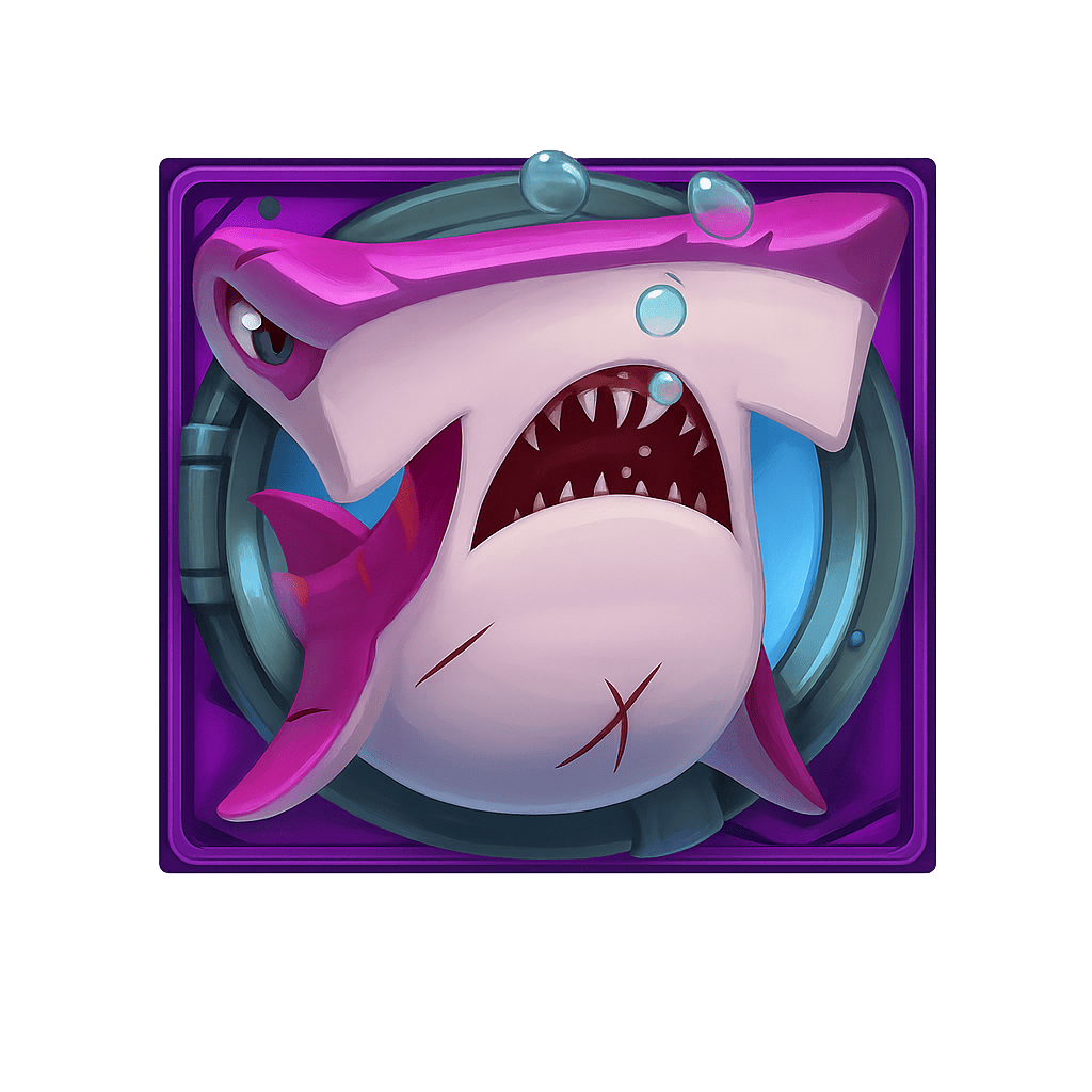 Tiburón violeta - symbol - Razor Shark