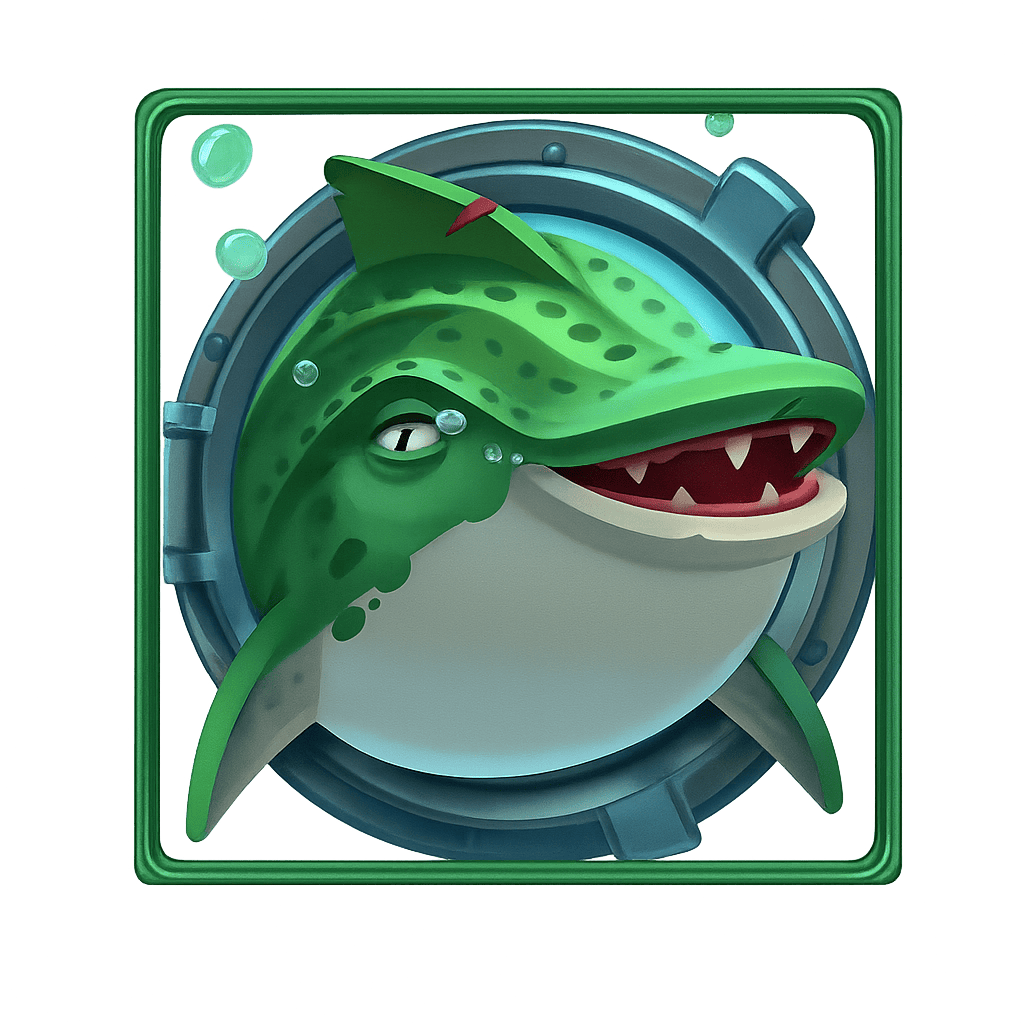 Tiburón verde - symbol - Razor Shark