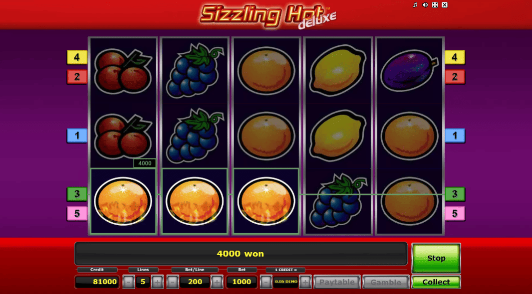 Sizzling Hot Deluxe online gratis 