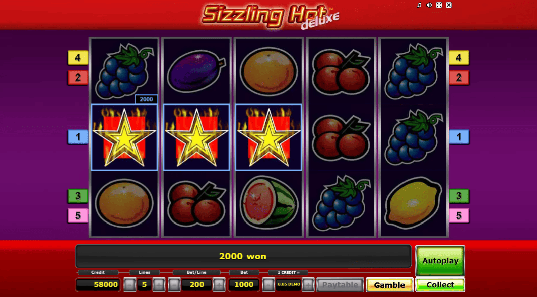 Tragamonedas Sizzling Hot Deluxe